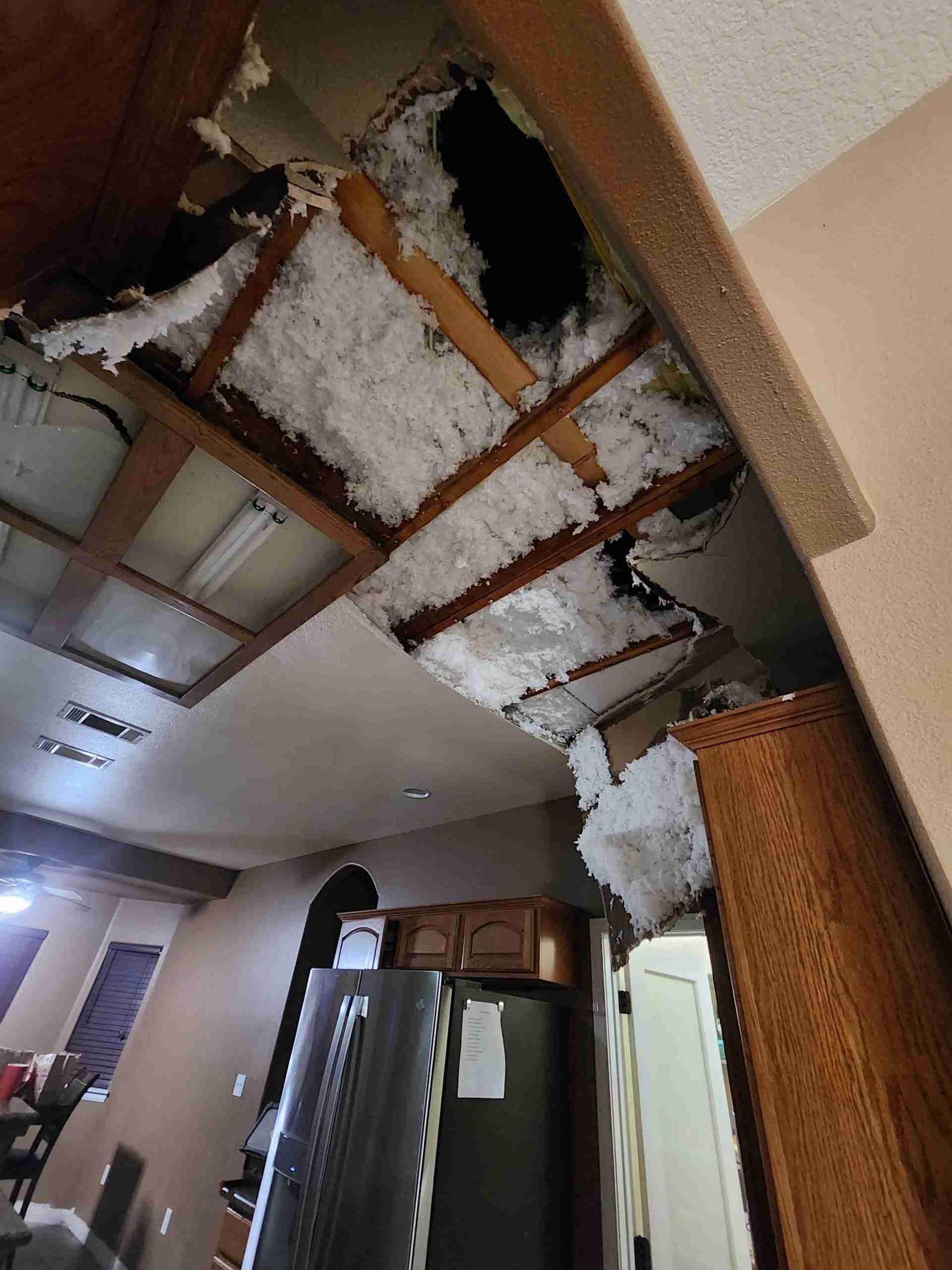 Property restoration Mohave Valley AZ flood cleanup project with active damage control work