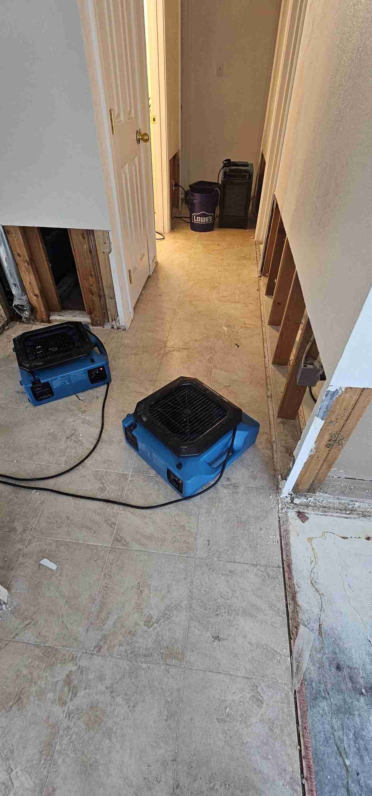 Emergency flood water cleanup and restoration work by Rapid Response Flood Restoration